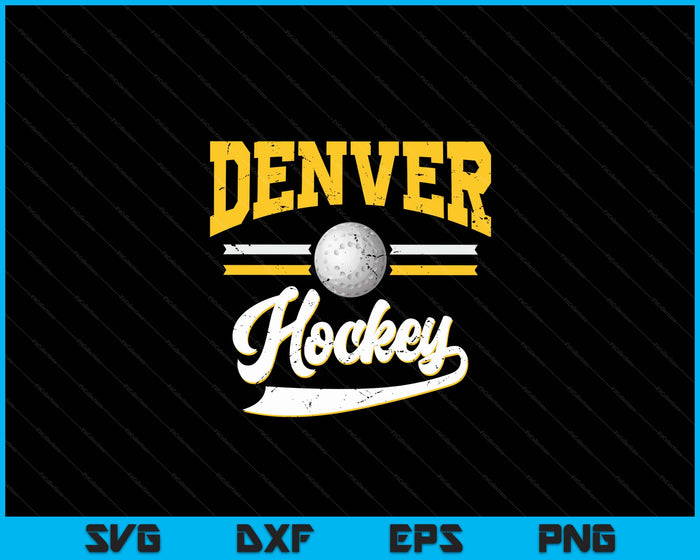 Retro Game Day Vintage Denver Hockey SVG PNG Digital Cutting Files