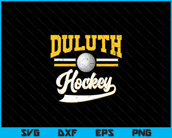 Retro Game Day Vintage Duluth Hockey SVG PNG Digital Cutting Files