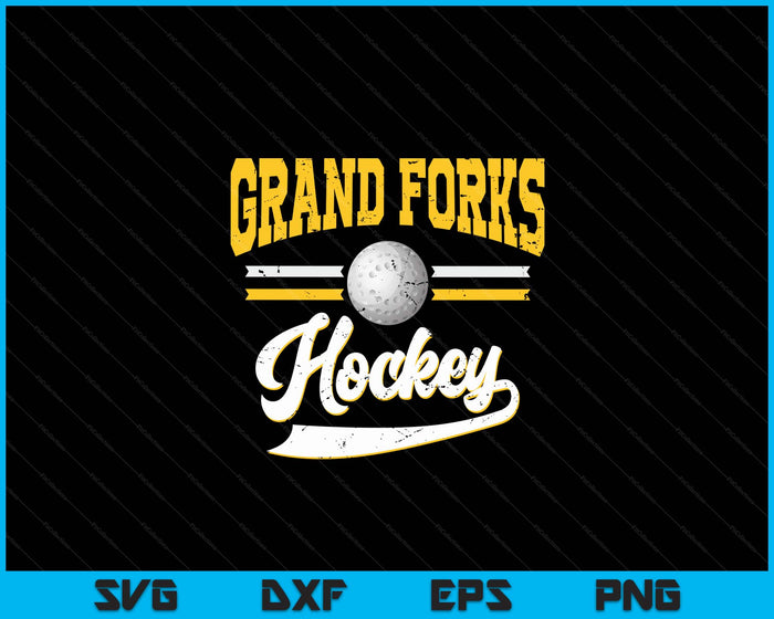 Retro Game Day Vintage Grand Forks Hockey SVG PNG Digital Cutting Files