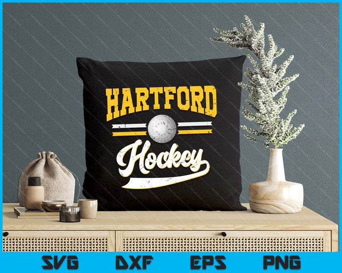 Retro Game Day Vintage Hartford Hockey SVG PNG Digital Cutting Files