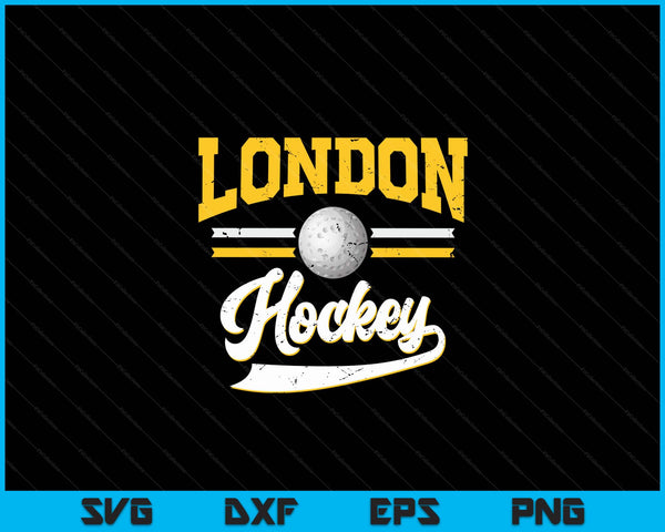 Retro Game Day Vintage London Hockey SVG PNG Digital Cutting Files