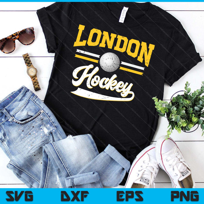 Retro Game Day Vintage London Hockey SVG PNG Digital Cutting Files