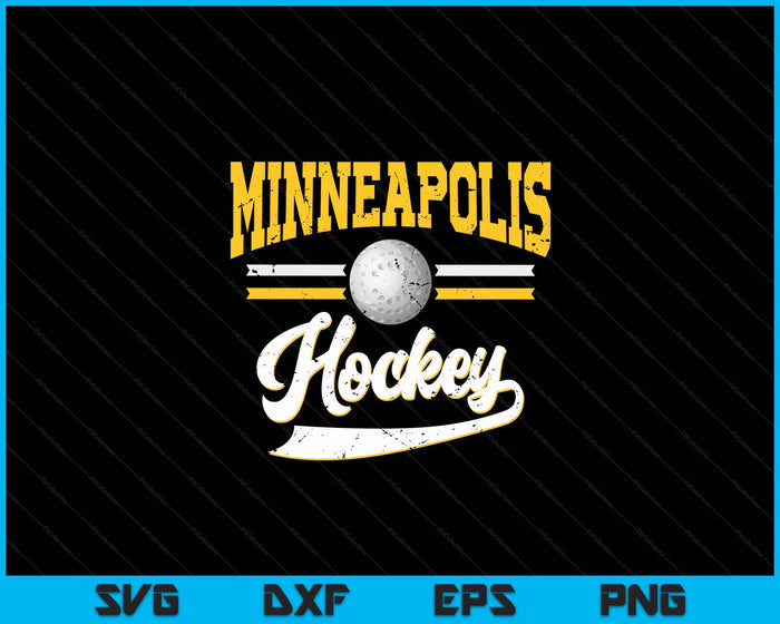 Retro Game Day Vintage Minneapolis Hockey SVG PNG Digital Cutting Files