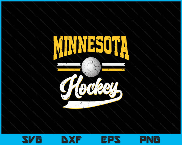 Retro Game Day Vintage Minnesota Hockey SVG PNG Digital Cutting Files