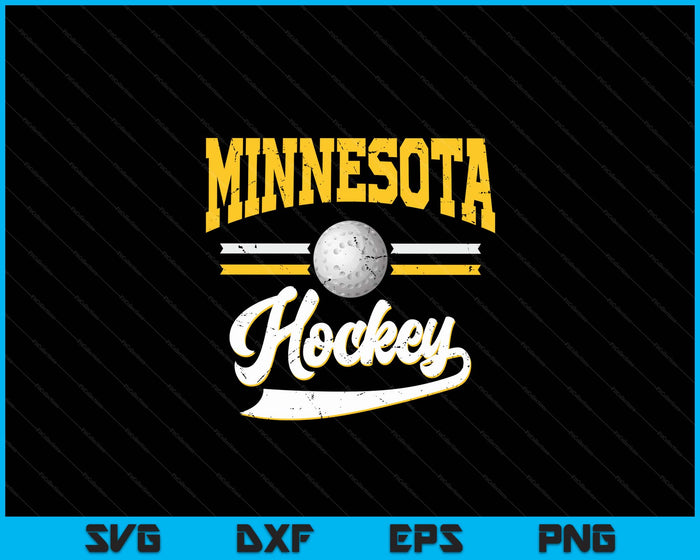 Retro Game Day Vintage Minnesota Hockey SVG PNG Digital Cutting Files