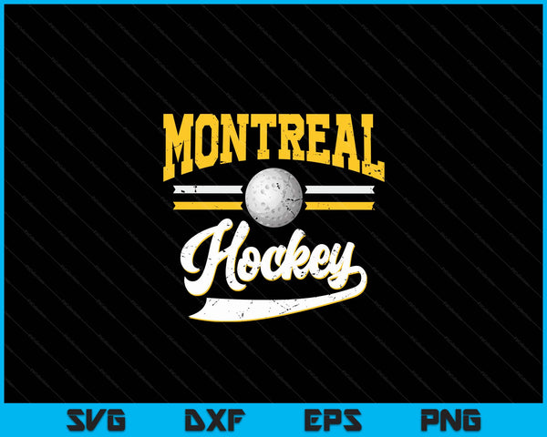 Retro Game Day Vintage Montreal Hockey SVG PNG Digital Cutting Files