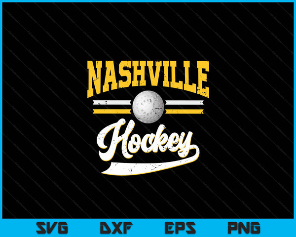 Retro Game Day Vintage Nashville Hockey SVG PNG Digital Cutting Files