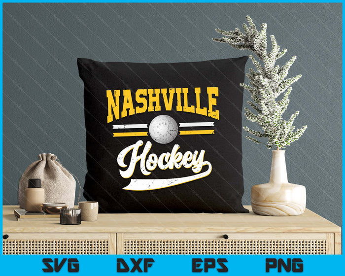 Retro Game Day Vintage Nashville Hockey SVG PNG Digital Cutting Files