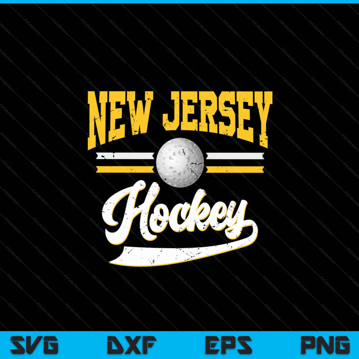 Retro game day vintage New Jersey hockey SVG PNG cut file for Cricut