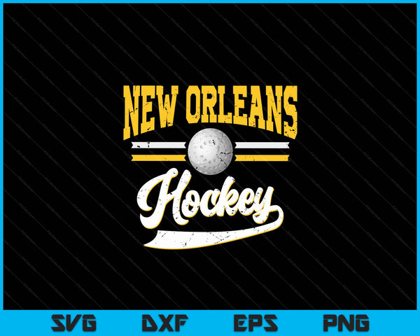 Retro Game Day Vintage New Orleans Hockey SVG PNG Digital Cutting Files