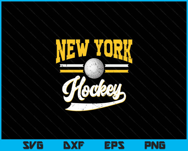 Retro Game Day Vintage New York Hockey SVG PNG Digital Cutting Files