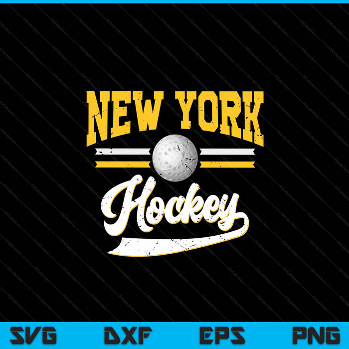 Retro game day vintage New York hockey SVG PNG cut file for Cricut