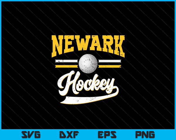 Retro Game Day Vintage Newark Hockey SVG PNG Digital Cutting Files