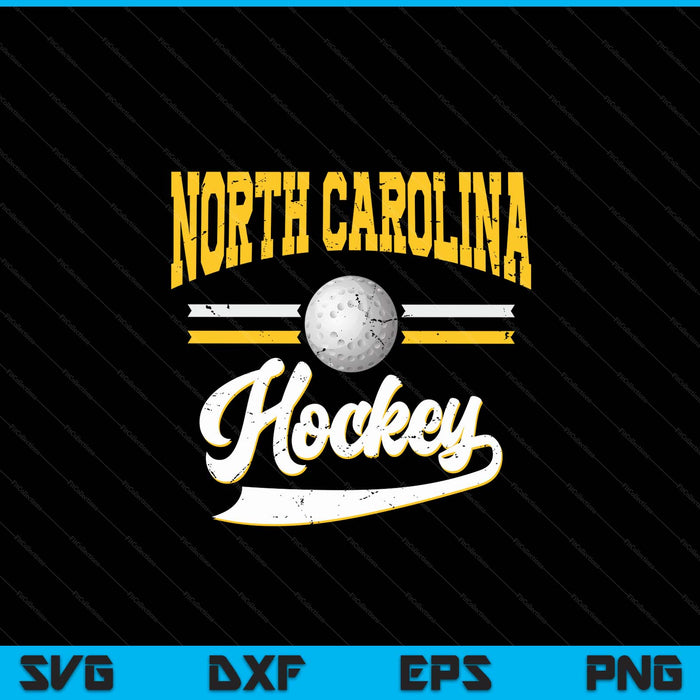 Retro game day vintage North Carolina hockey SVG PNG cut file for Cricut