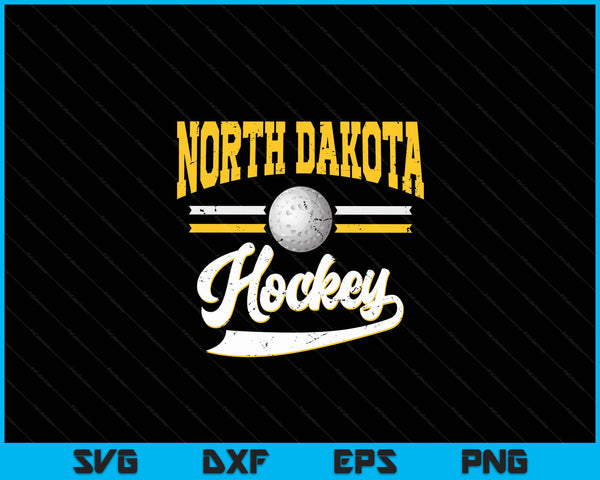 Retro Game Day Vintage North Dakota Hockey SVG PNG Digital Cutting Files