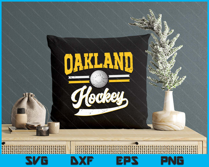 Retro Game Day Vintage Oakland Hockey SVG PNG Digital Cutting Files