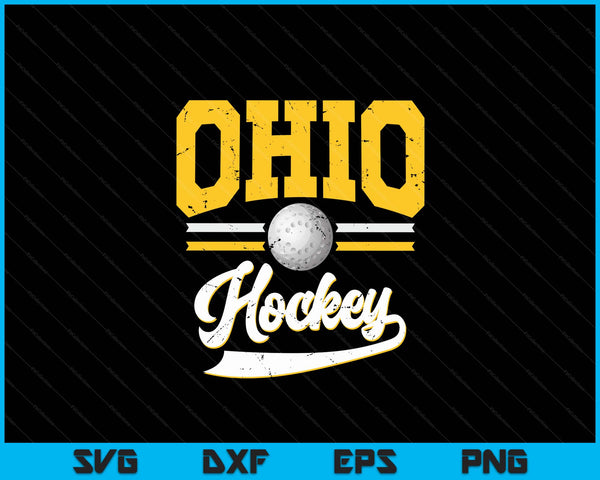 Retro Game Day Vintage Ohio Hockey SVG PNG Digital Cutting Files