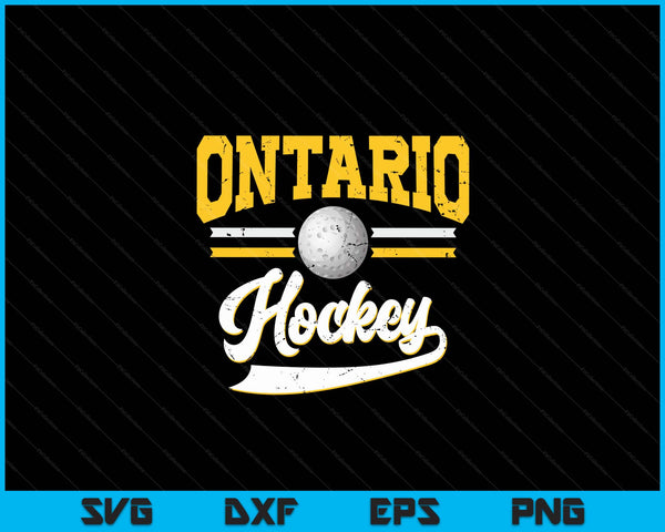 Retro Game Day Vintage Ontario Hockey SVG PNG Digital Cutting Files