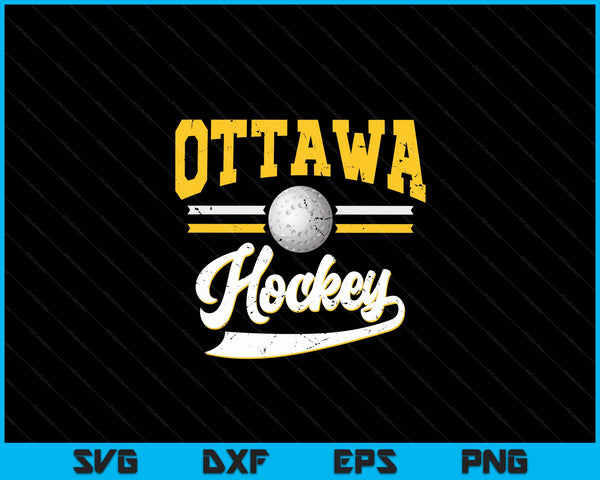 Retro Game Day Vintage Ottawa Hockey SVG PNG Digital Cutting Files