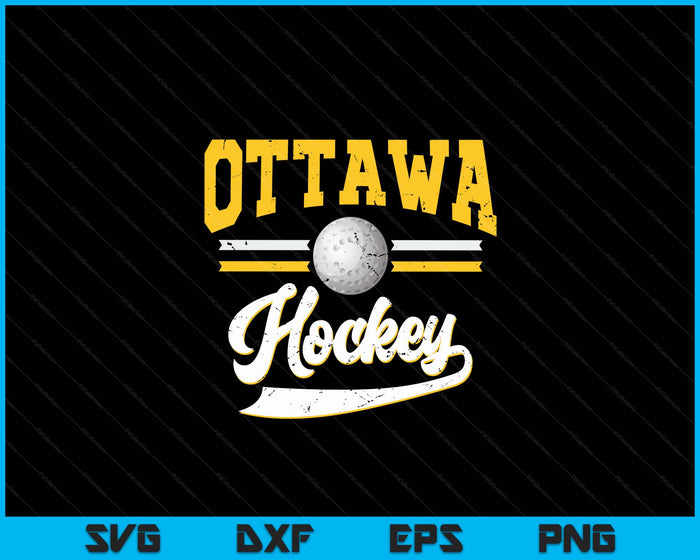 Retro Game Day Vintage Ottawa Hockey SVG PNG Digital Cutting Files