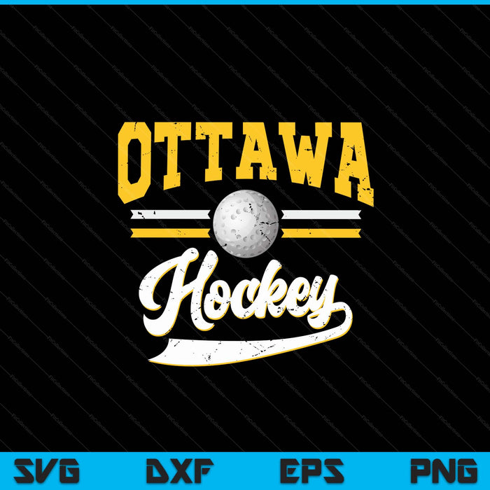 Retro game day vintage Ottawa hockey SVG PNG cut file for Cricut