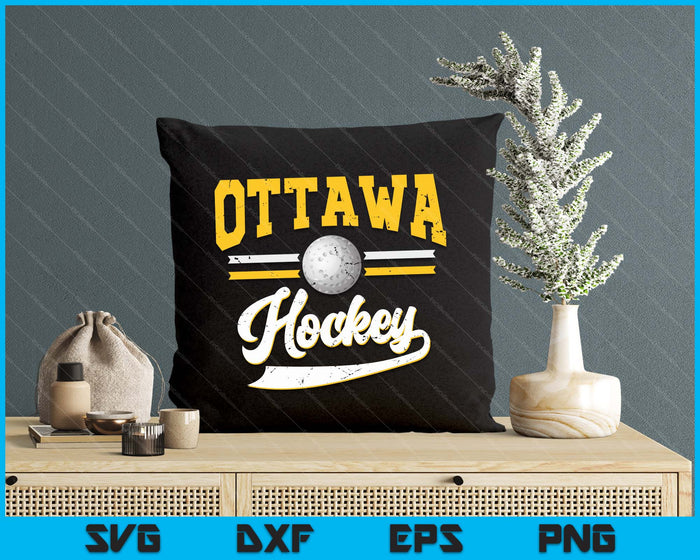 Retro Game Day Vintage Ottawa Hockey SVG PNG Digital Cutting Files