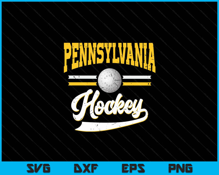 Retro Game Day Vintage Pennsylvania Hockey SVG PNG Digital Cutting Files