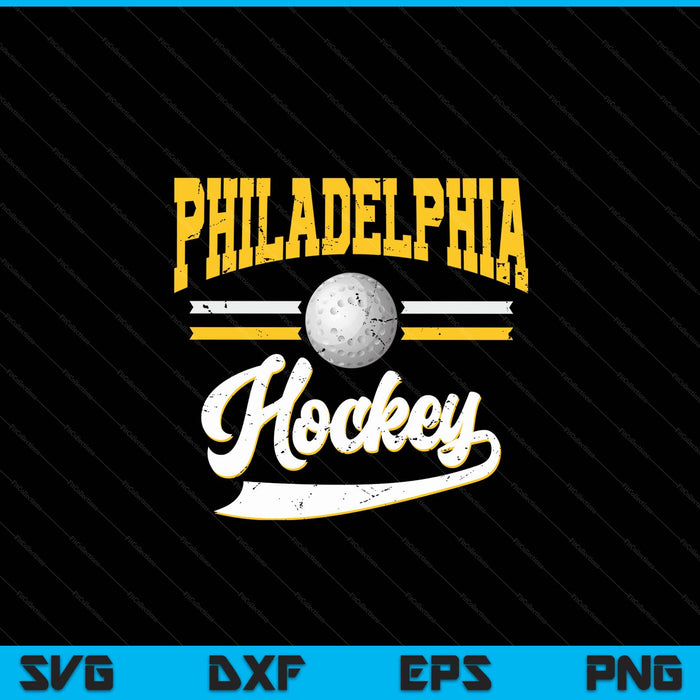 Retro game day vintage Philadelphia hockey SVG cut file