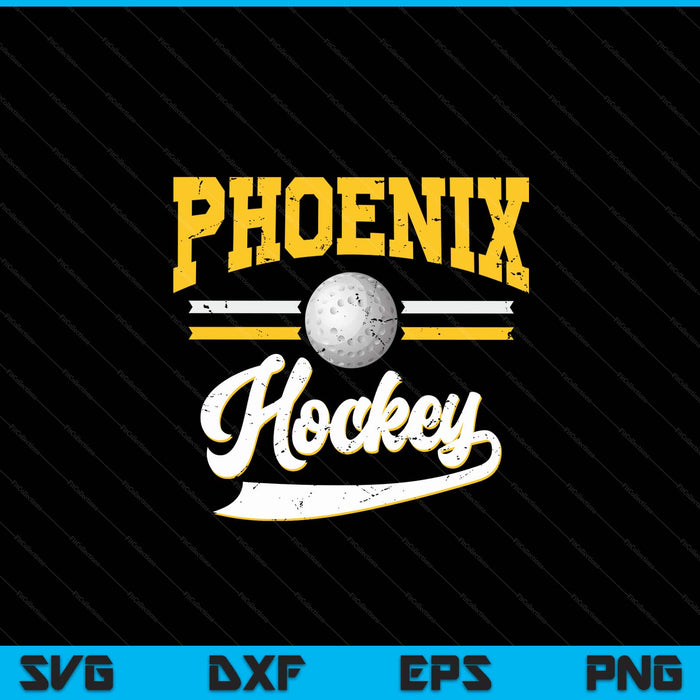 Retro Game Day Vintage Phoenix Hockey SVG PNG Digital Cutting Files