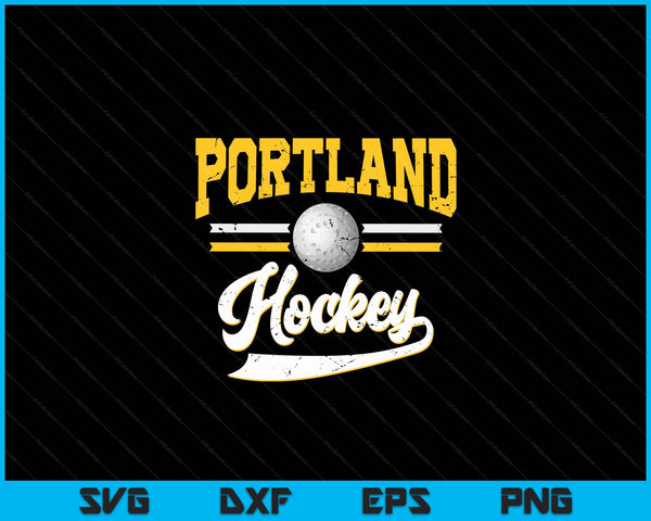 Retro Game Day Vintage Portland Hockey SVG PNG Digital Cutting Files