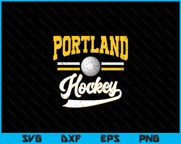 Retro Game Day Vintage Portland Hockey SVG PNG Digital Cutting Files