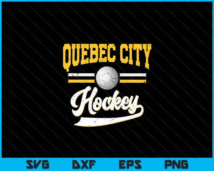 Retro Game Day Vintage Quebec City Hockey SVG PNG Digital Cutting Files