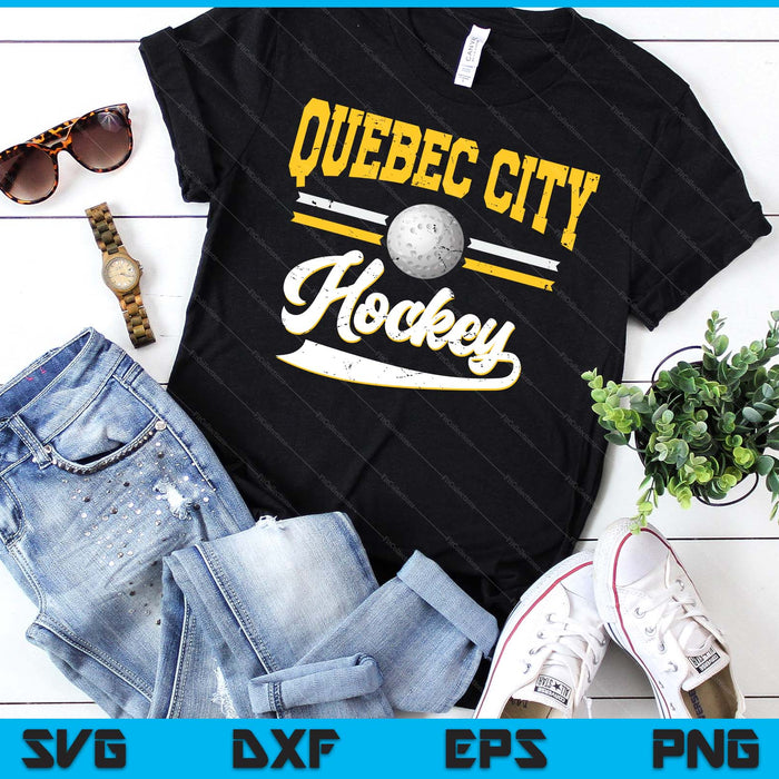 Retro Game Day Vintage Quebec City Hockey SVG PNG Digital Cutting Files