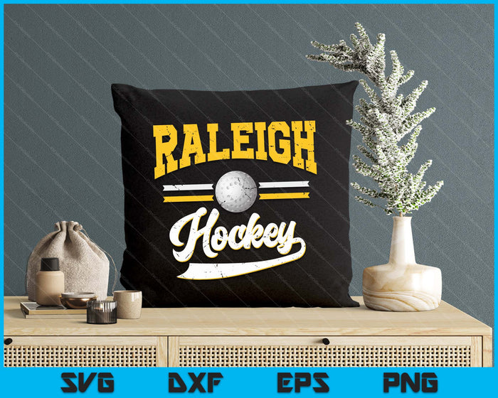 Retro Game Day Vintage Raleigh Hockey SVG PNG Digital Cutting Files