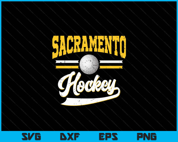 Retro Game Day Vintage Sacramento Hockey SVG PNG Digital Cutting Files