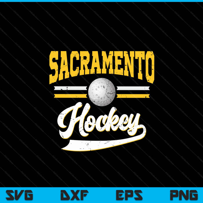 Retro game day vintage Sacramento hockey SVG PNG cut file for Cricut
