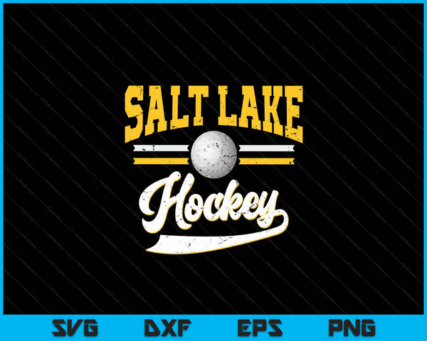 Retro Game Day Vintage Salt Lake Hockey SVG PNG Digital Cutting Files