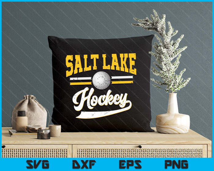 Retro Game Day Vintage Salt Lake Hockey SVG PNG Digital Cutting Files