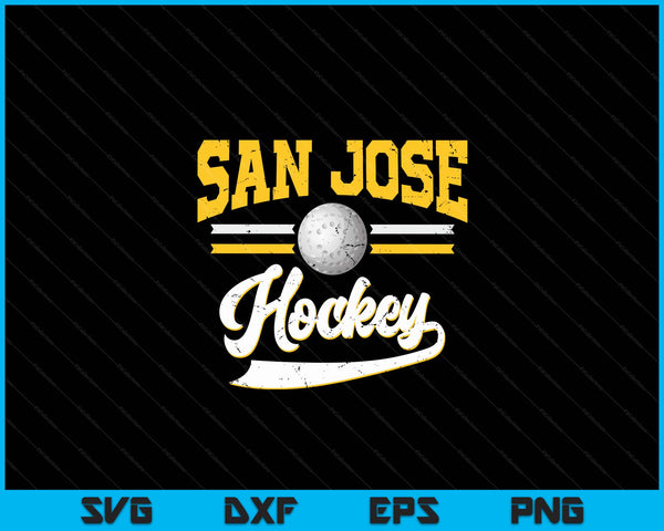 Retro Game Day Vintage San Jose Hockey SVG PNG Digital Cutting Files