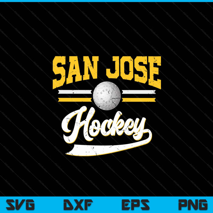 Retro game day vintage San Jose hockey SVG PNG cut file for Cricut