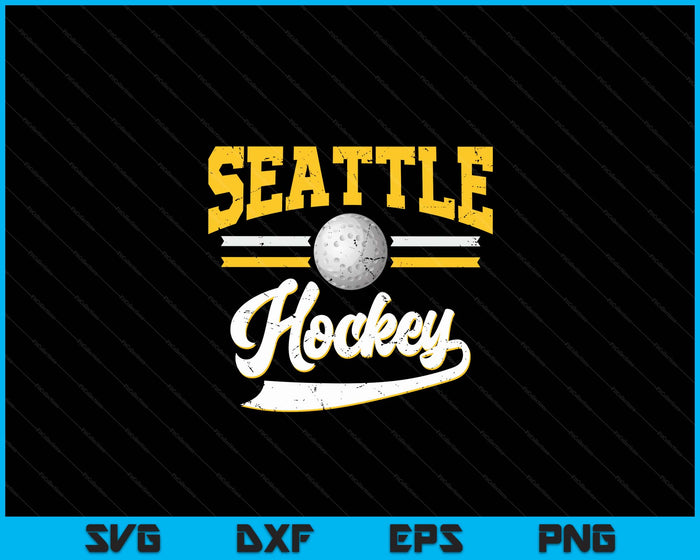 Retro Game Day Vintage Seattle Hockey SVG PNG Digital Cutting Files