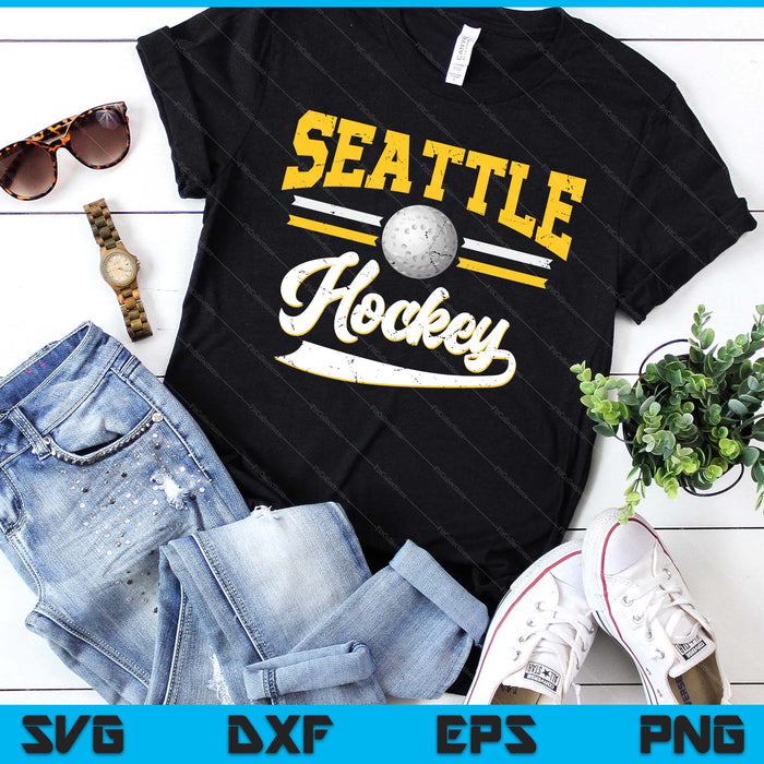 Retro Game Day Vintage Seattle Hockey SVG PNG Digital Cutting Files