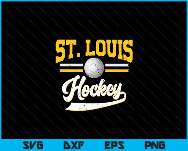 Retro Game Day Vintage St. Louis Hockey SVG PNG Digital Cutting Files