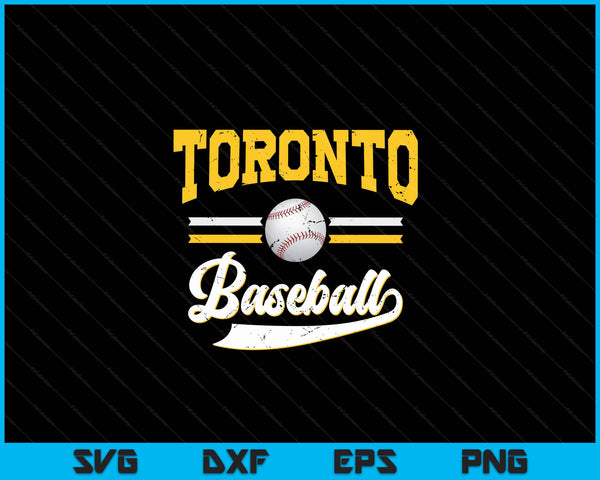 Retro Game Day Vintage Toronto Baseball SVG PNG Digital Cutting Files