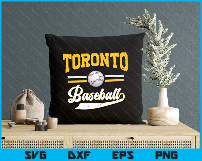 Retro Game Day Vintage Toronto Baseball SVG PNG Digital Cutting Files