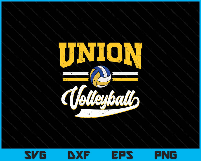 Retro Game Day Vintage Union Volleyball SVG PNG Digital Cutting Files