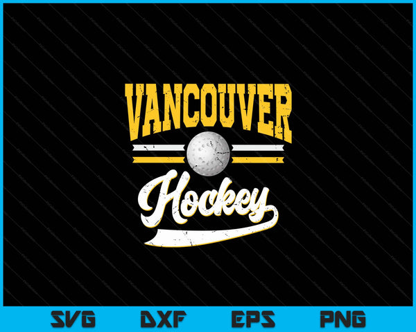 Retro Game Day Vintage Vancouver Hockey SVG PNG Digital Cutting Files