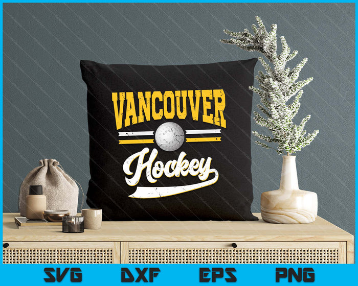 Retro Game Day Vintage Vancouver Hockey SVG PNG Digital Cutting Files