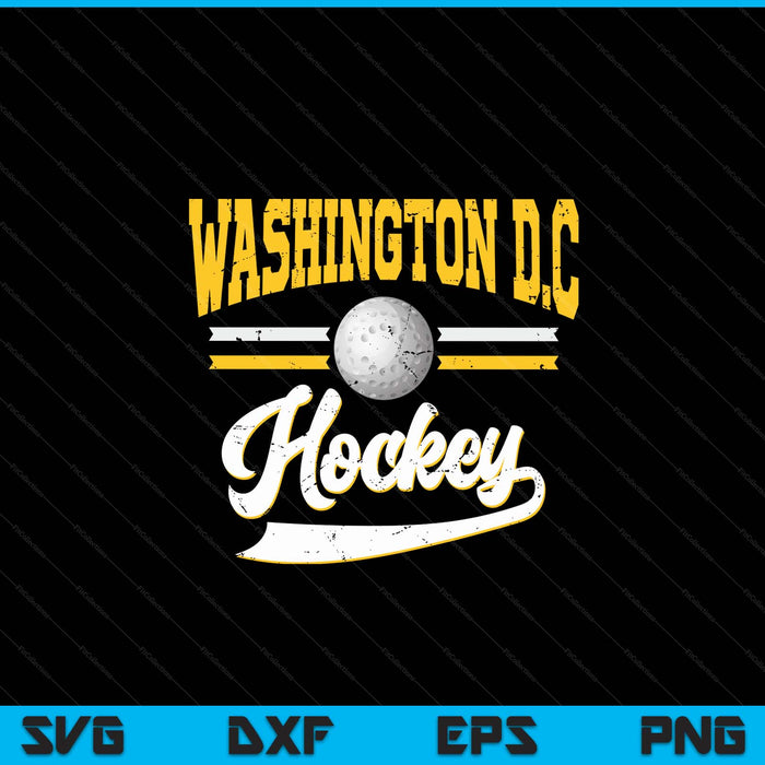 Retro game day vintage Washington d.c hockey SVG cut file