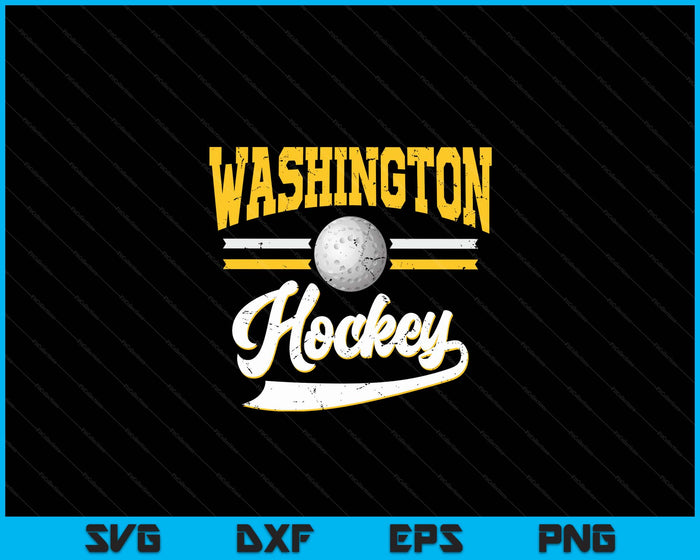 Retro Game Day Vintage Washington Hockey SVG PNG Digital Cutting Files